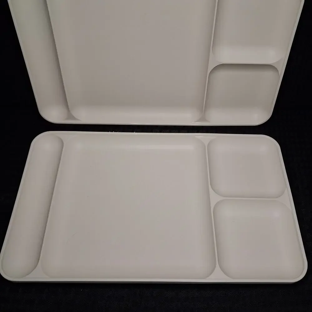 Tupperware #1535 Divided 15x9 Serving Trays Camping Picnic Cafeteria Set 2